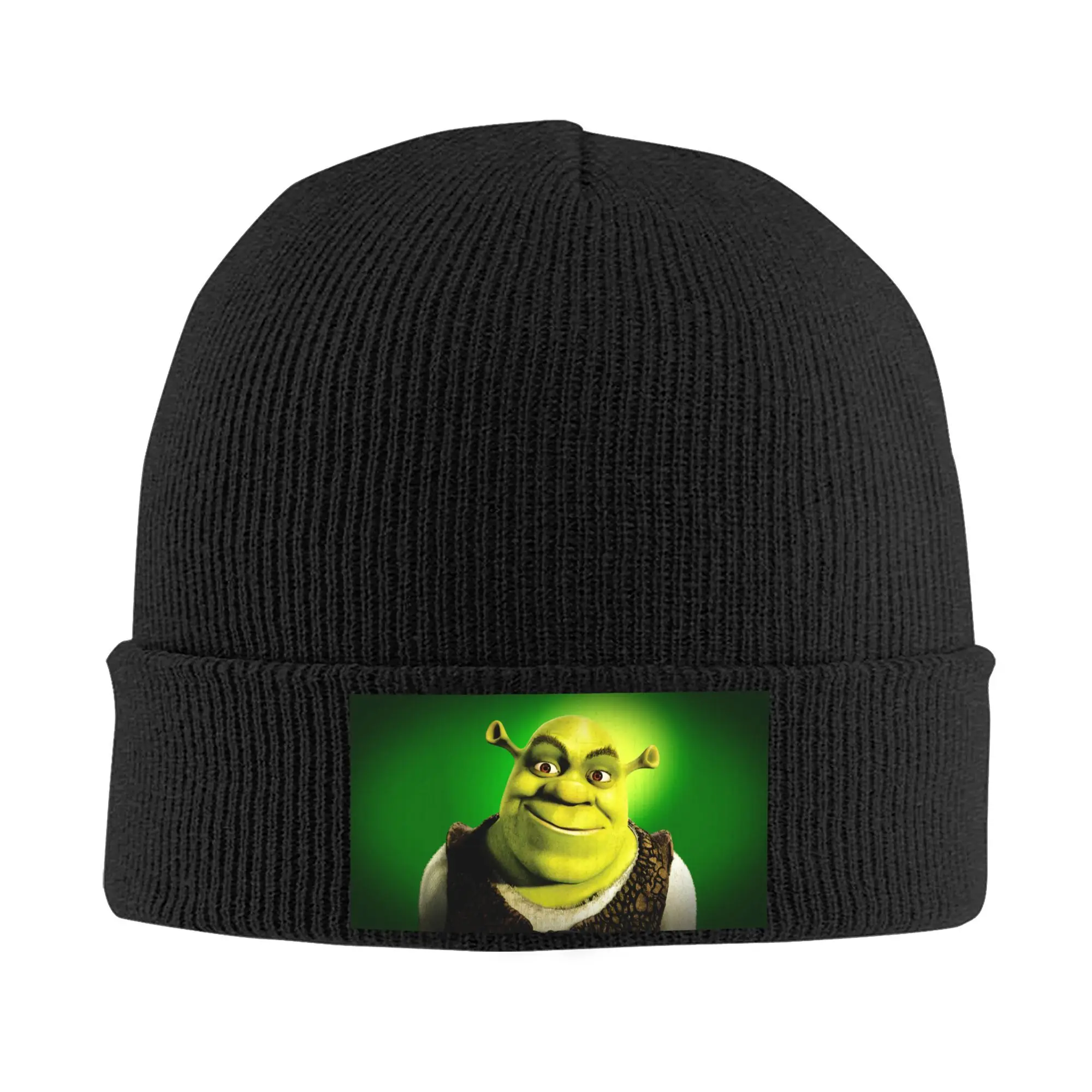 Custom S-Shreks Denk Skullies Mutsen Caps Hip Hop Winter Warm Vrouwen Mannen Breien Hoed Volwassen Unisex Cartoon Motorkap hoed