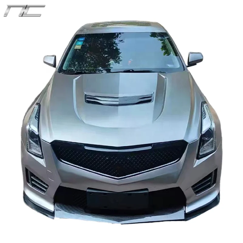 

ATSV Style Body Kit Include Front Bumper Front Lip Bonnet Hood Fender For Cadillac ATS 2014-2020