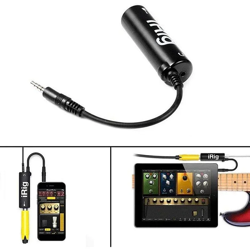 IRIG Guitar Link o Interface cabo Rig adaptador, sistema conversor para telefone, iPad, nova venda por atacado, 6pcs