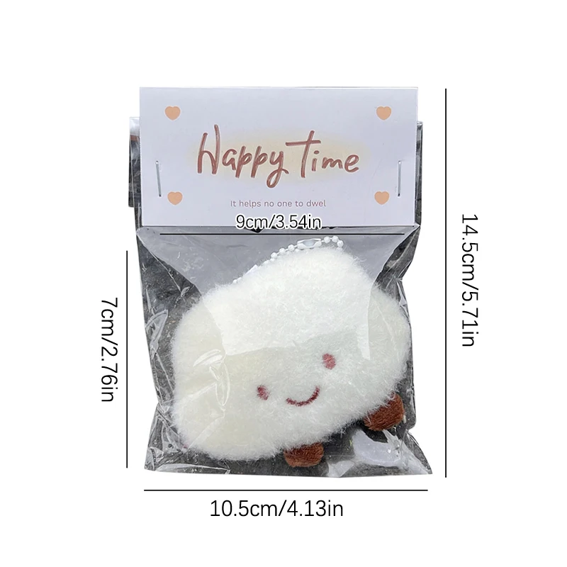 [JT] 1 Stück Quietschender Plüsch-Wolkenanhänger Schlüsselanhänger Cartoon Weiche Stoffpuppe für Autoschlüsselring Rucksack Tasche Deko Kindergeschenk