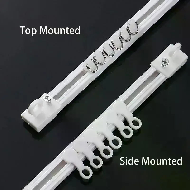 Self Adhesive Curtain Sliding Track Without Punching Nano Silent Track Top Mounted Side Mounted Home Window Decor Accessorie