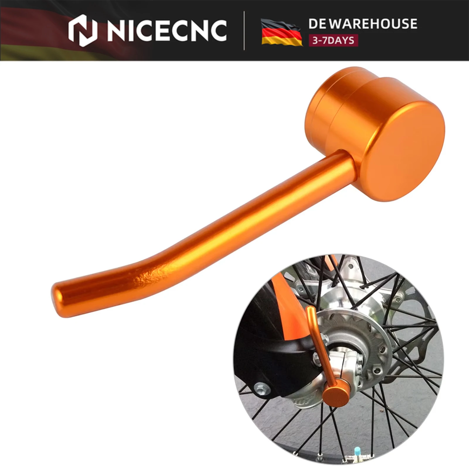 NICECNC Für 2016-2023 KTM EXC 300 EXCF 350 XC 125 XCF 400 XCW 530 SX 250 SXF 450 22mm Vorderrad-Achsen-Abziehwerkzeug