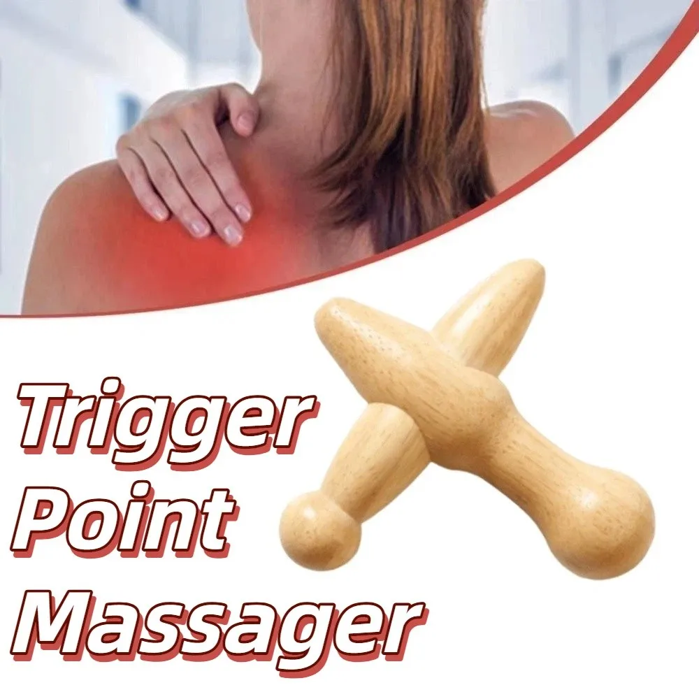 Handheld Wooden Foot Massage Stick Wood Acupressure Trigger Point Massager Ergonomic Shape Smooth Surface Wood Massage Roller