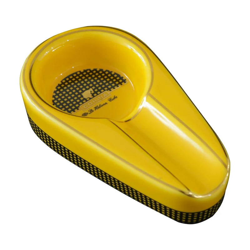 

Cigar Ashtray Fashion Single Home Cigar Accessories Portable Ceramic Ashtray Four Colors Optional Gift for Men Father Boyfriend