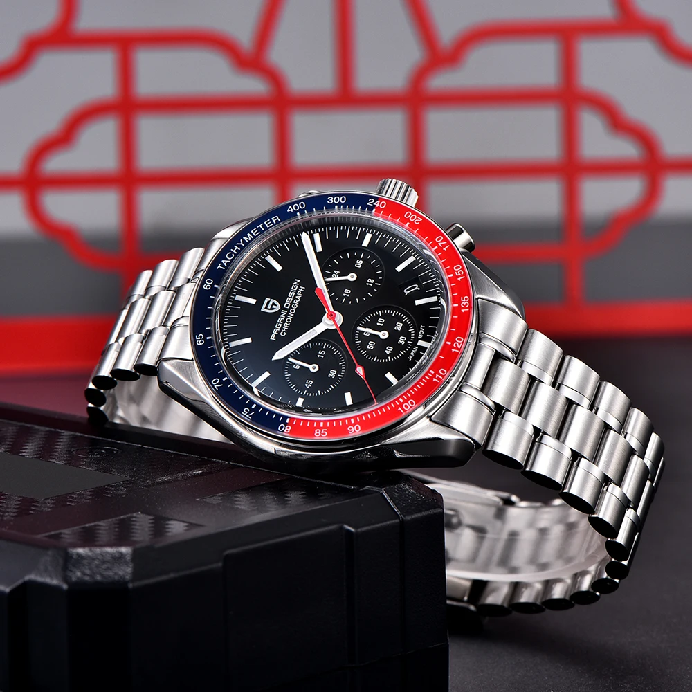 PAGANI DESIGN Mens Watches 2024 Sport Chronograph Luxury Quartz Watch For Men Automatic AR Sapphire Mirror Luminous Reloj Hombre