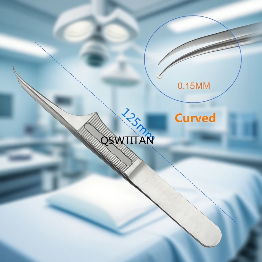 QSWTITAN Roestvrijstalen Haar Implanten Pincet Autoclaveerbaar Haartransplantatie Rechte Hoek Pincet Fue Haar Pincet