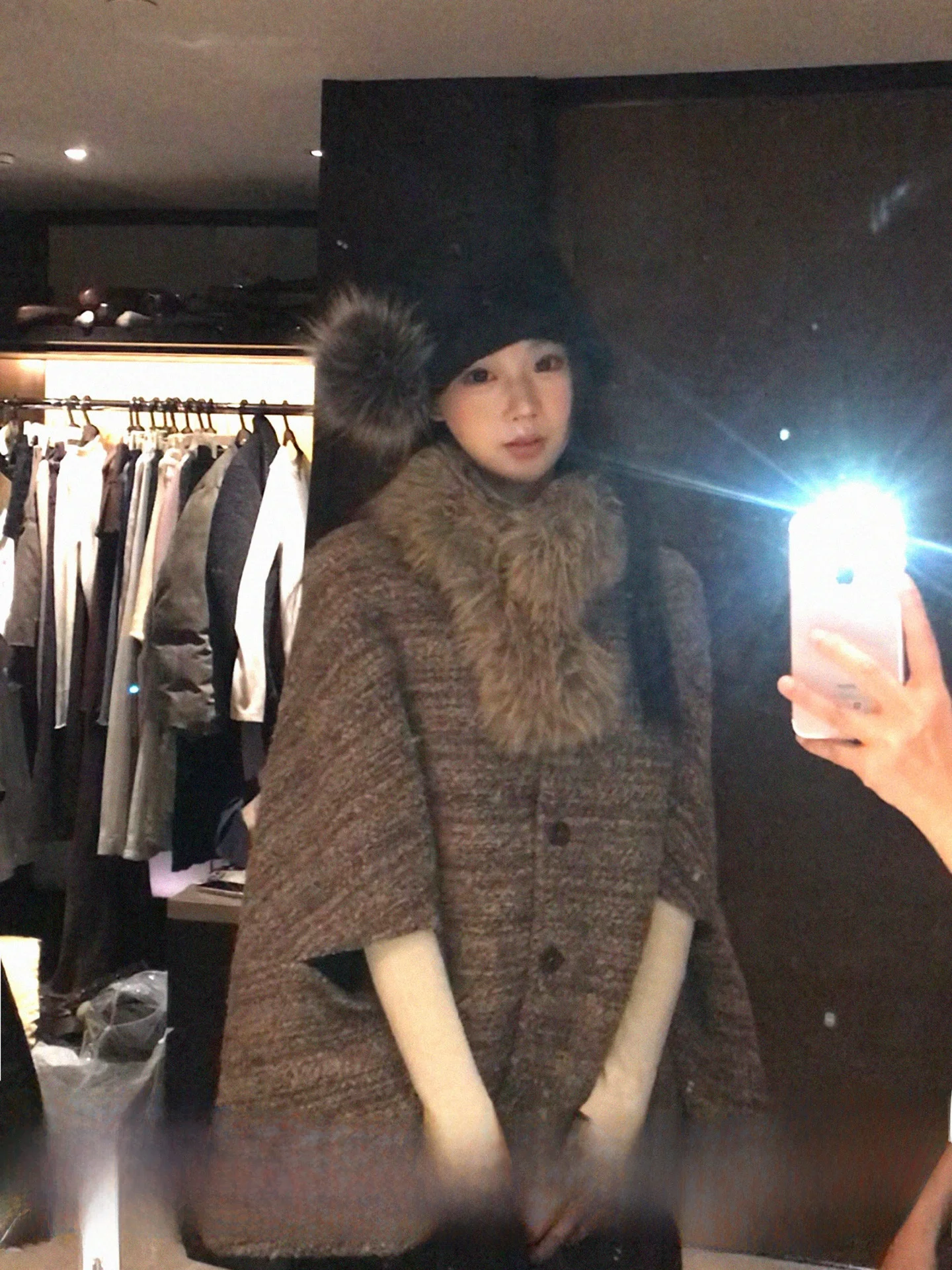 

Red Celebri Woolen Coat Women's Sle 2025 New Winter Clothes Cowl Ne ort Size Small Woolen oulder Length Coat