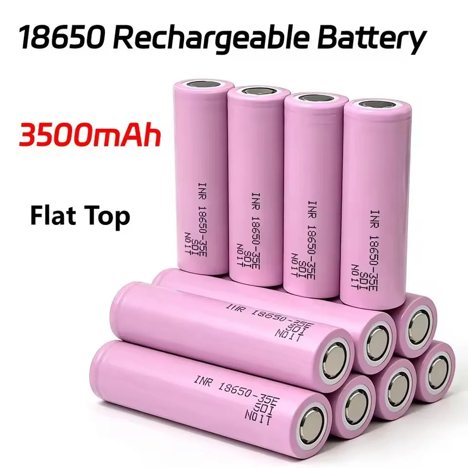 

Safety 35E 18650 Battery Flat Top 18650 Rechargeable 3.7v Lithium Battery 3500mAh Smart Protected Circuit Standard Certification
