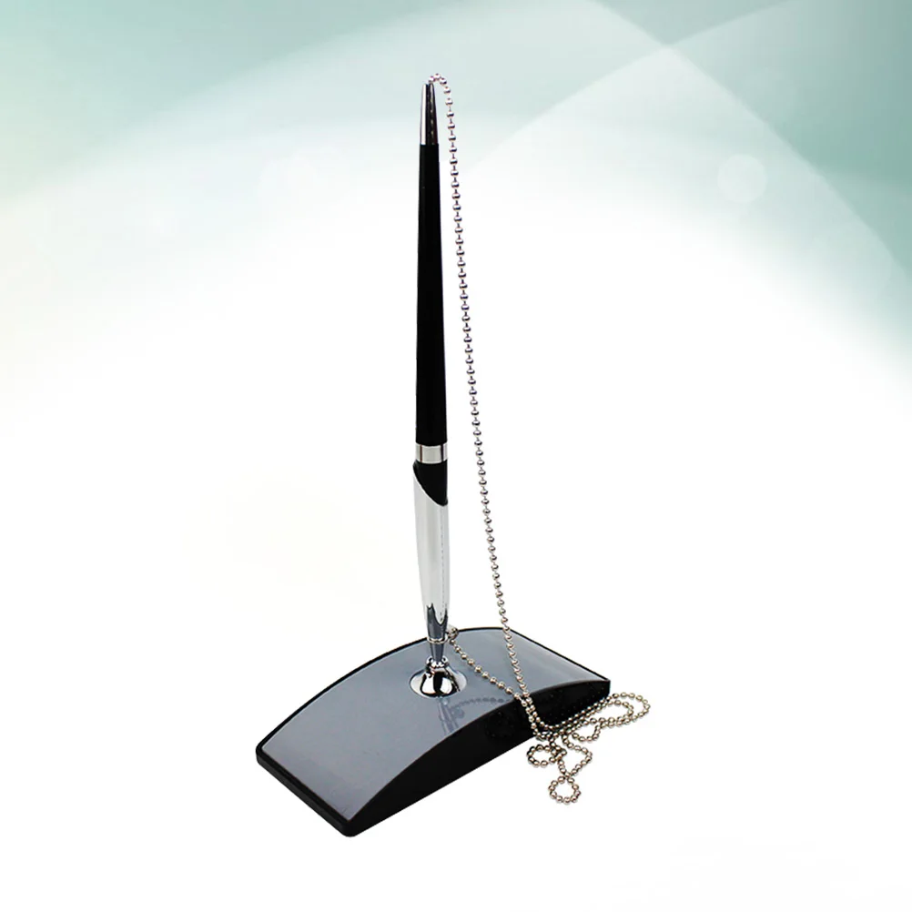 

Sturdy Desktop Pen For Office Counter Service Use Premium Signature Pen With Stand Stationery Smooth Writing