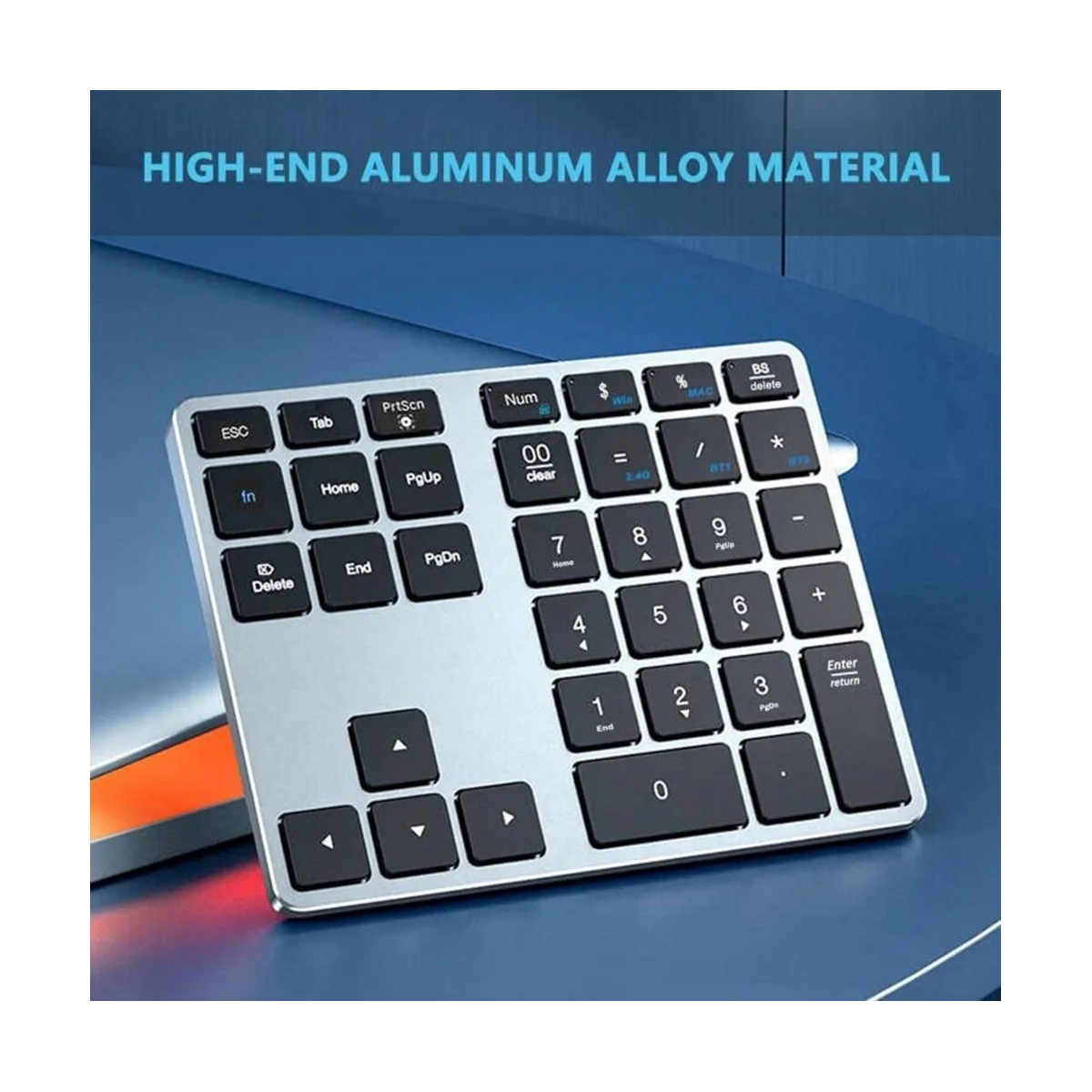 Bluetooth Number Pad, 35 Keys Wireless Numeric Keypad, Portable Slim Bluetooth Numpad for Laptop, Mac,PC, Desktop