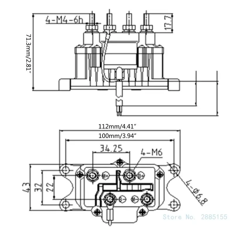 الملف اللولبي تحكم ونش الإبهام ، الملف اللولبي ل 5000-7000lbs مركبة ، 12V #6