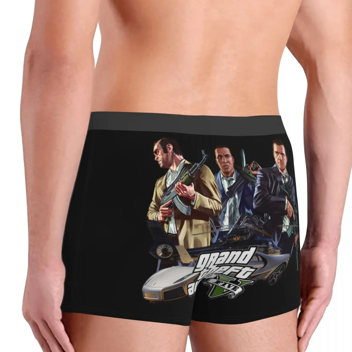 Fashion Grand Theft Auto Boxers Shorts Panties Men\'s Underpants Breathable GTA Game Briefs Underwear