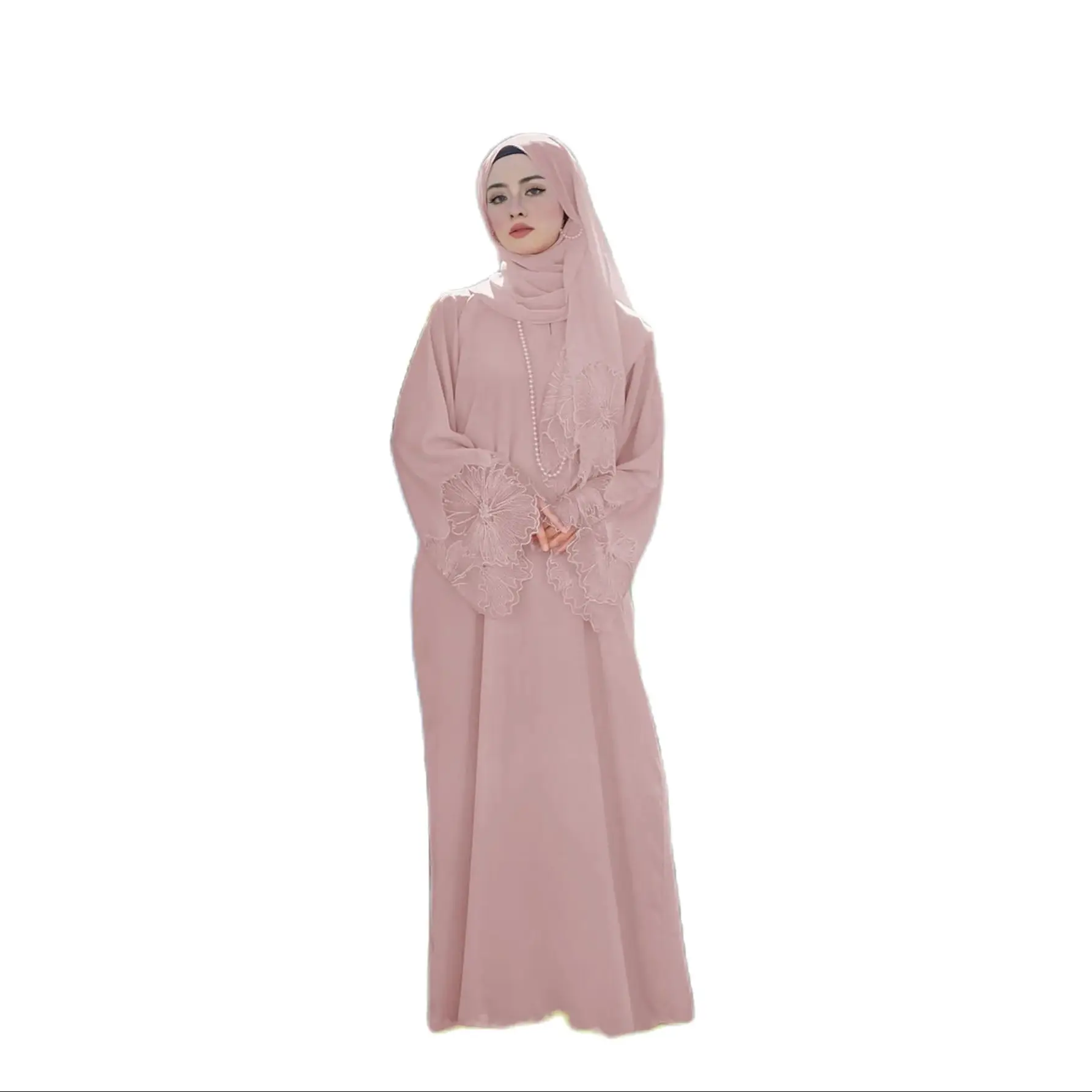 Abayas for Women Dubai 2022 Muslim Women's Robe in 5 Colors with Headscarf - Perfect for Middle Eastern Outwear Muslim Sets