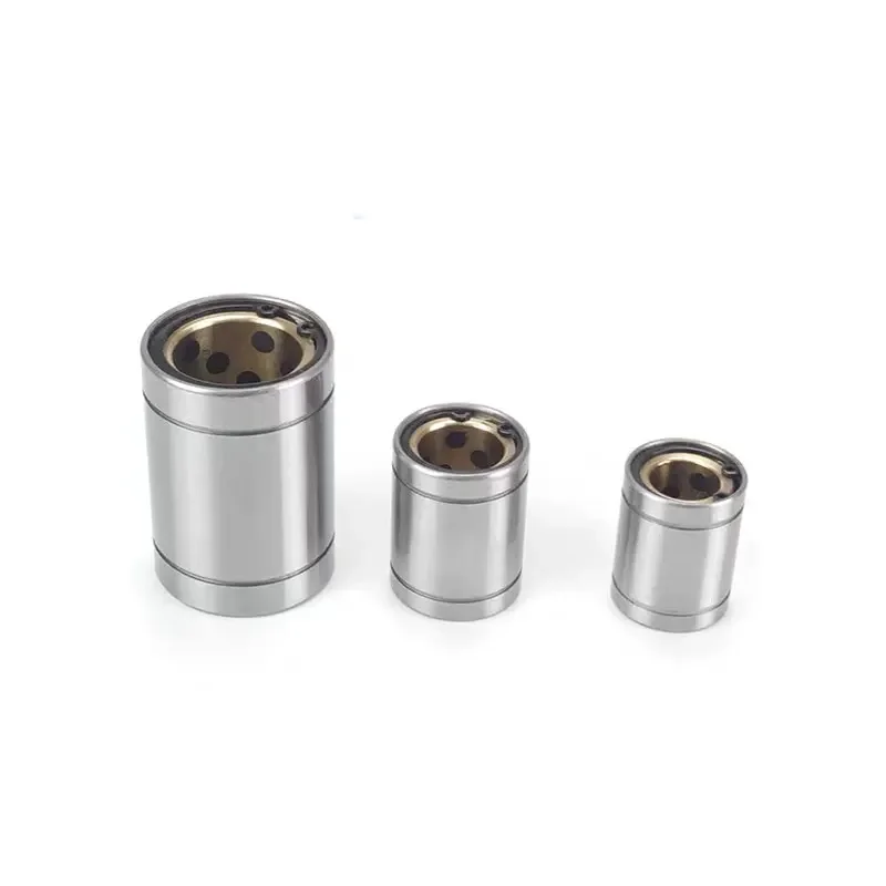 1PC linear graphite copper set bearing outer steel inner copper oil-free bushing  LM10/12/16/20/25/30/35/40/50UU CNC 3D printer