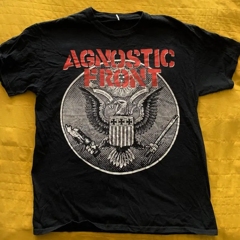 Camisa frontal agnostica New York City Hardcore Cro-Mags Negro Medio