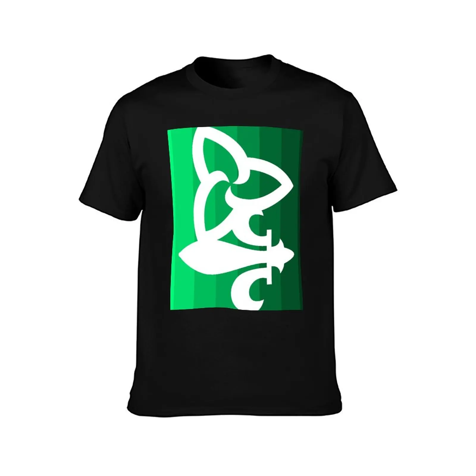 Franco-Ontarian Abstract Design (on a gradated green background) T-Shirt anime t shirts designer t shirt men