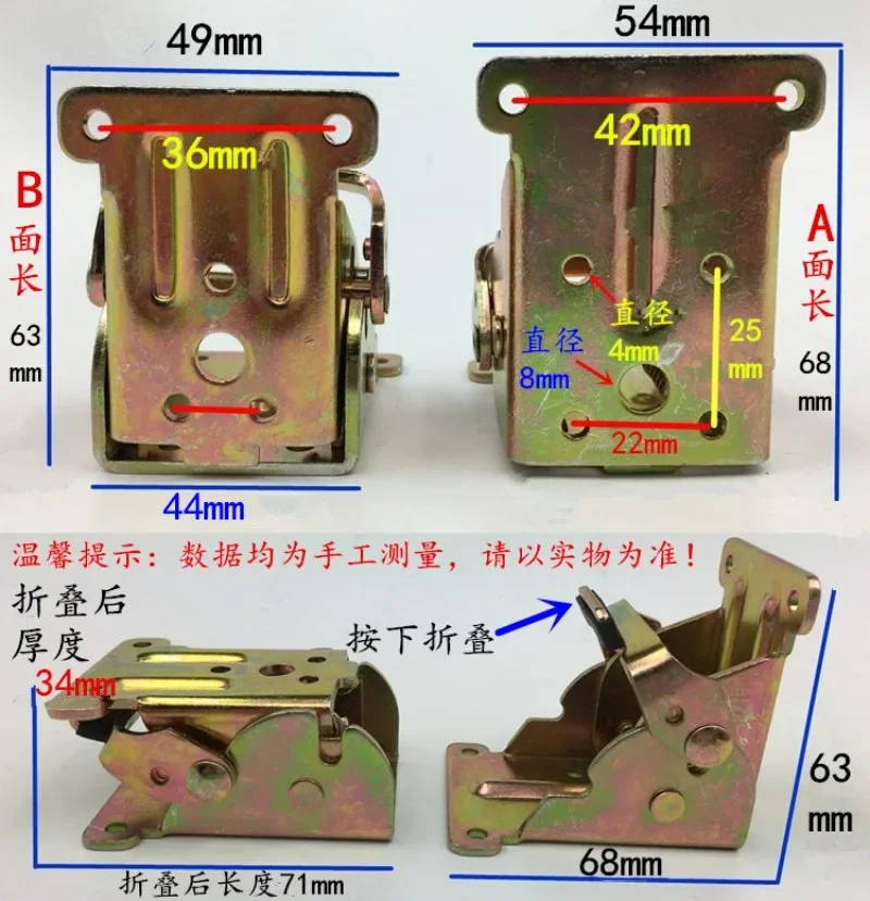 90 Degree 180 Degree Furniture Brackets Table Leg Fittings Fold Feet Hinges Self-Locking Folding Hinge Support Frame Hardware