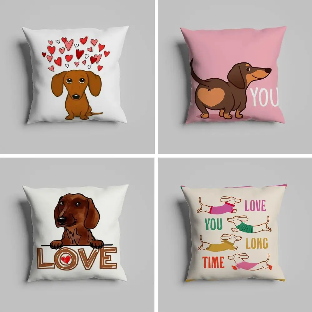 

Pillow Case luxurious home office, sofa decorative Multi sized car seat cushions, pillowcases Cartoon Dachshund