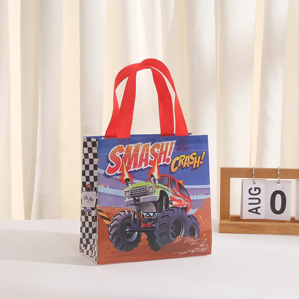 StoBag, Monster Truck Gift Bags, Reusable and Durable Birthday Party Favors for Kids, Party Supplies, Carrying Candy, 12/30pcs