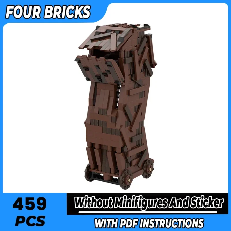 

Magical Rings Movie Model Moc Building Bricks Medieval Siege Tower Technology Modular Blocks Gift Christmas Toy DIY Set Assembly