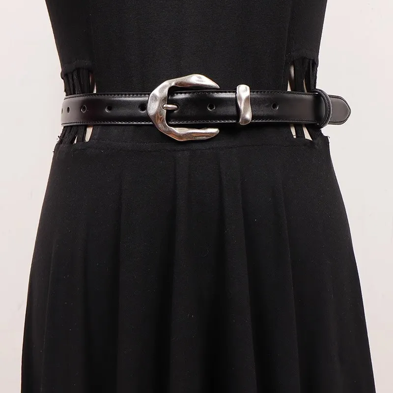 المرأة خمر مشبك جلد طبيعي فستان Cummerbunds الكورسيهات حزام أحزمة الديكور حزام ضيق R2857