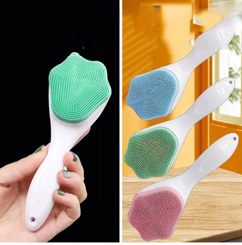 سيليكون القط باو مقبض فرشاة غسل الوجه المنزل دليل فرشاة غسل الوجه أواني العناية بالجسم منظف للوجه أدوات تنظيف الجلد