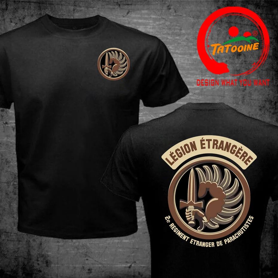 French Foreign Legion - Légion étrangère Men T-Shirt Short Sleeve Casual Cotton Clothing O-Neck Mens T Shirt for Men Tee Shirt