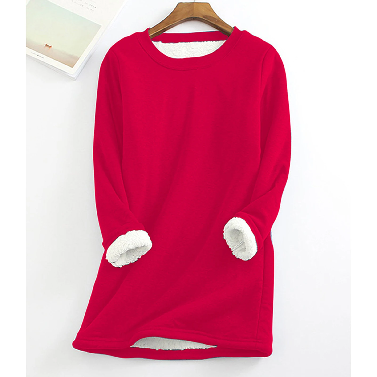 Women\'s Warm Fleece Top Lady Autumn Warm Sweater for Women Formal Daily Party Ball