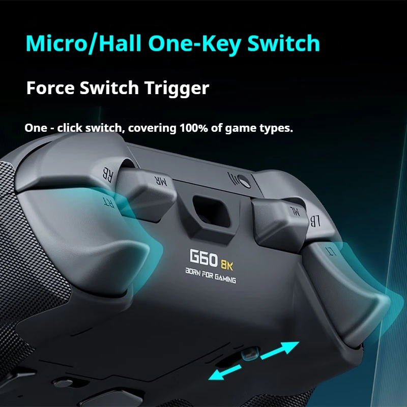 Thunderobot Hunter Blade 60 Wireless Gamepad 8KHz Polling TMR Joystick Hall Effect Trigger 2.4G Wired Controller for PC Windows
