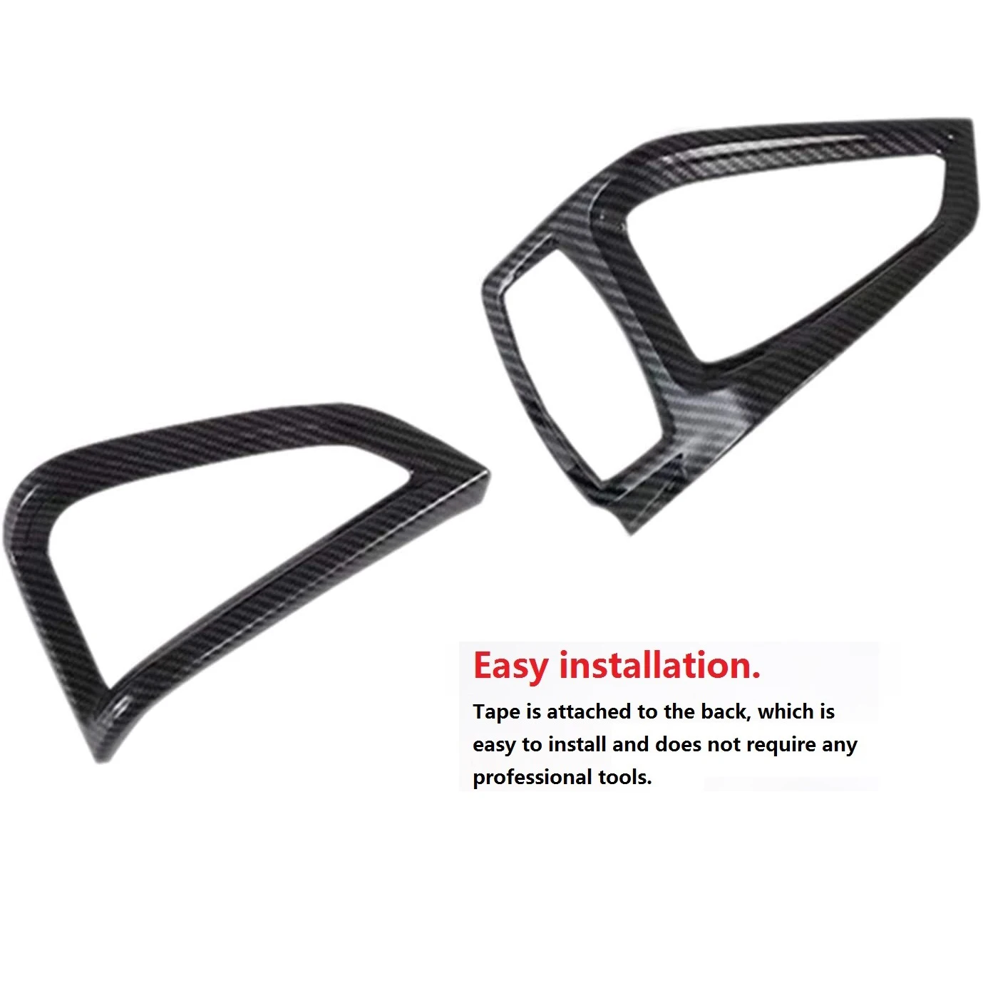 Super Sale for ford Transit 2017+ Car Carbon Fiber Dashboard AC Air Conditioner Outlet Vent Cover Trim for Tourneo Custom 2016+