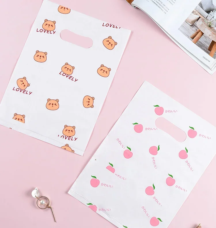 25 teile/los Kleine Plastiktüte für Schmuck/Ohrringe/Schal/Socken Kleine Gänseblümchen Hochzeit Geschenk Taschen Mini Verpackung taschen für Business – Detail 12