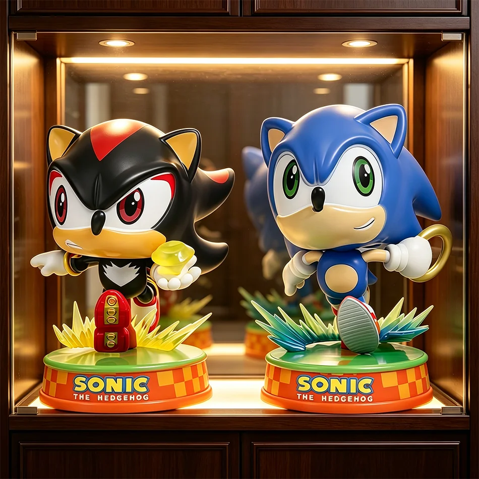 Auf Lager 11cm Sonic The Hedgehog Anime-Figur PVC-Modell Bestseller Shadow & Tails Sammlerfigur Kinderspielzeug Geschenk