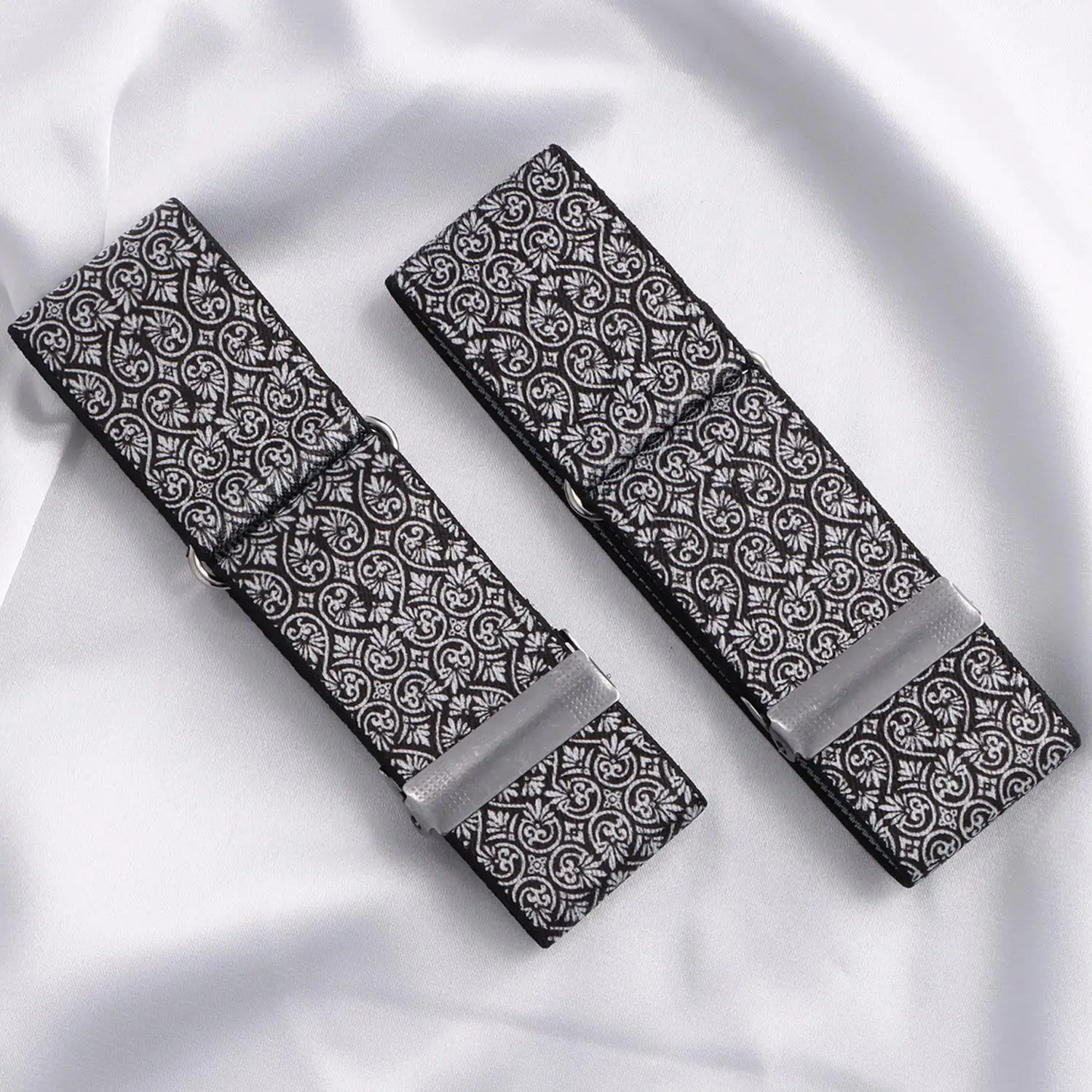 

2pcs Elasticated Shirt Sleeve Holder Fashion Printing Adjustable Arm Cuffs Bands Stretchy Elastic Sleeve Garters Accessories