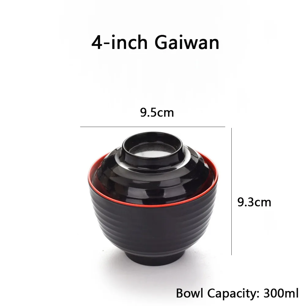 

New With Lid Miso Soup Bowl Soup Container Maple Leaf Japanese Rice Bowl Double Color Soup Bowl with Lid Dining Accessories