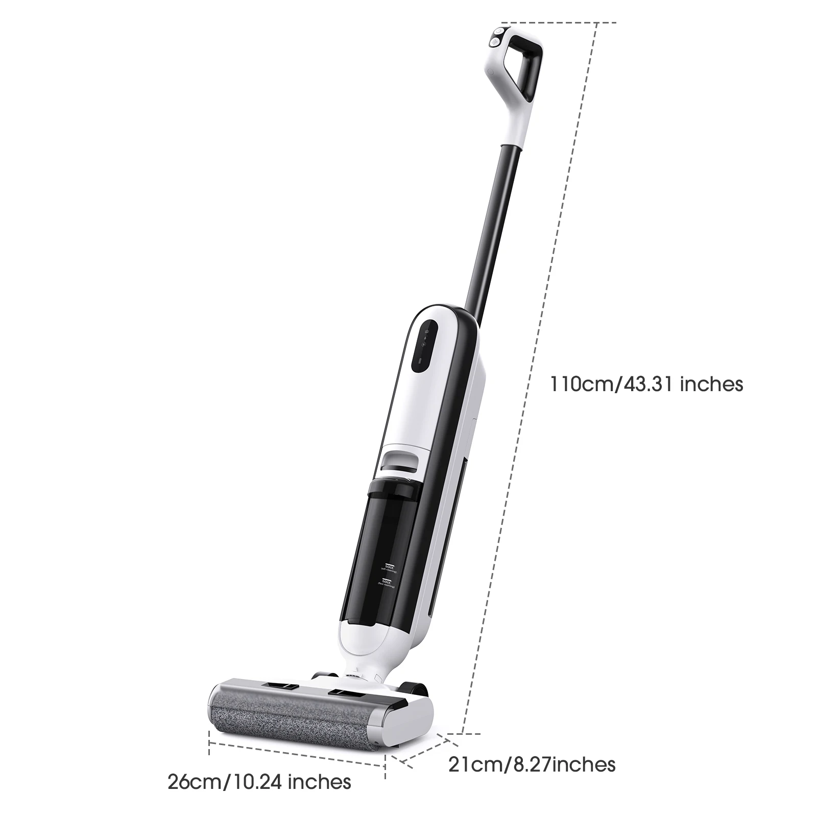 Lubluelu T6 Intelligenter Kabelloser Nass-Trocken-Staubsauger mit Wischfunktion, Kantenreinigung, 8KPa Auto-Saugkraft, Bodenwischer, Selbstreinigendes Smart-Home-Gerät