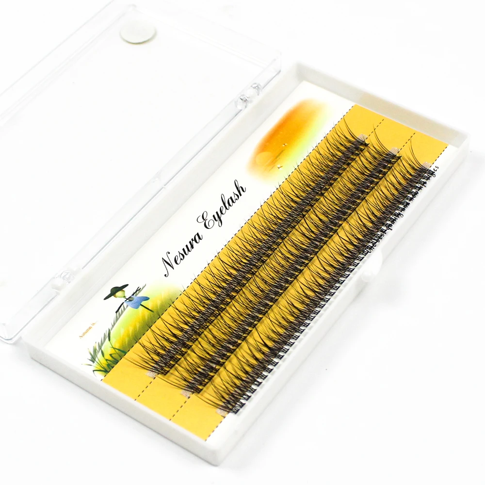 Softer Feel Individual Eyelashes Thick Eyelashes Premade fan Eyelash Russia Volume Cilia 180 Pieces Clusters