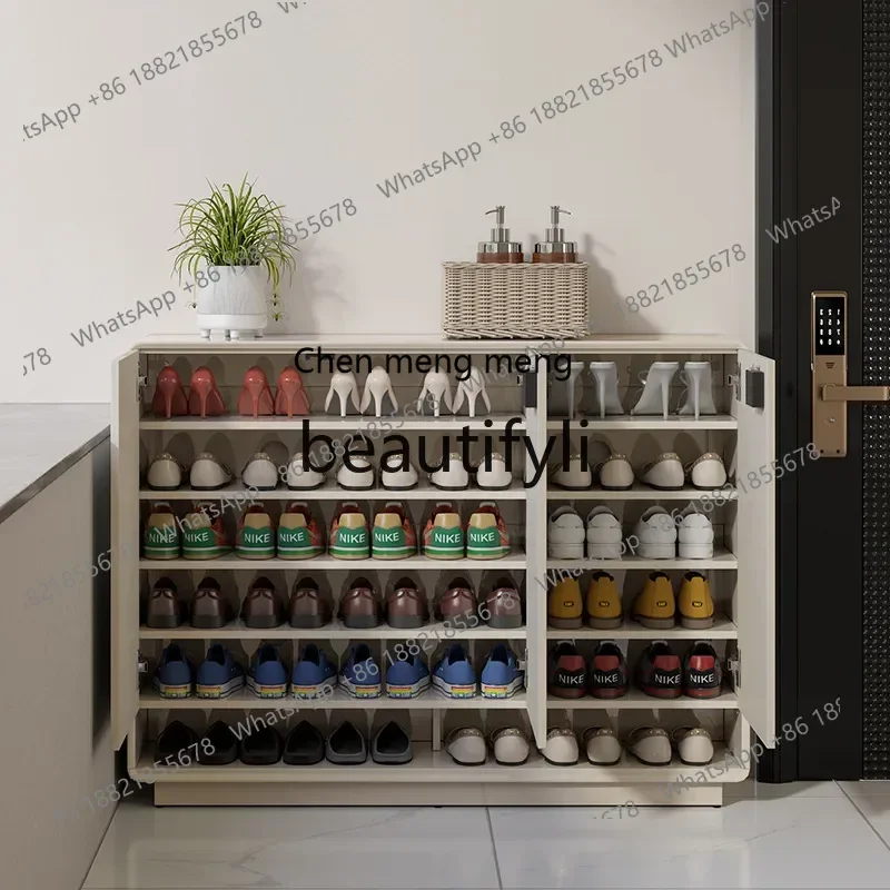 X AA85 خزانة أحذية قابلة للقفل للمدخل للاستخدام المنزلي، تخزين المدخل الخارجي ذو سعة كبيرة لمدخل المصعد والممر