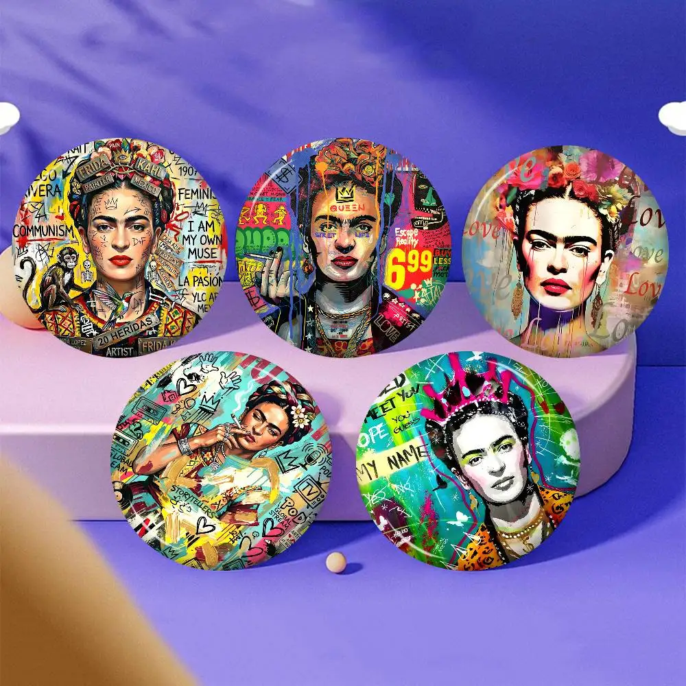 F-Frida K-Kahloes Art Creative Tinplate Soft Button Pins Animal Icon Brooch Lapel Backpack Badge Accessories Pin