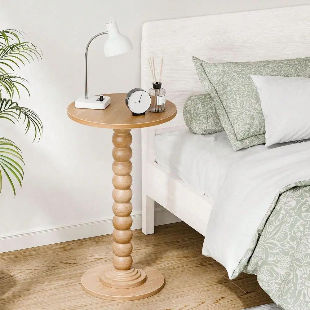Wood Side Table Modern Solid Wood Leg Accent End Table Small Space Drink Table For Living Room Bedroom Corner