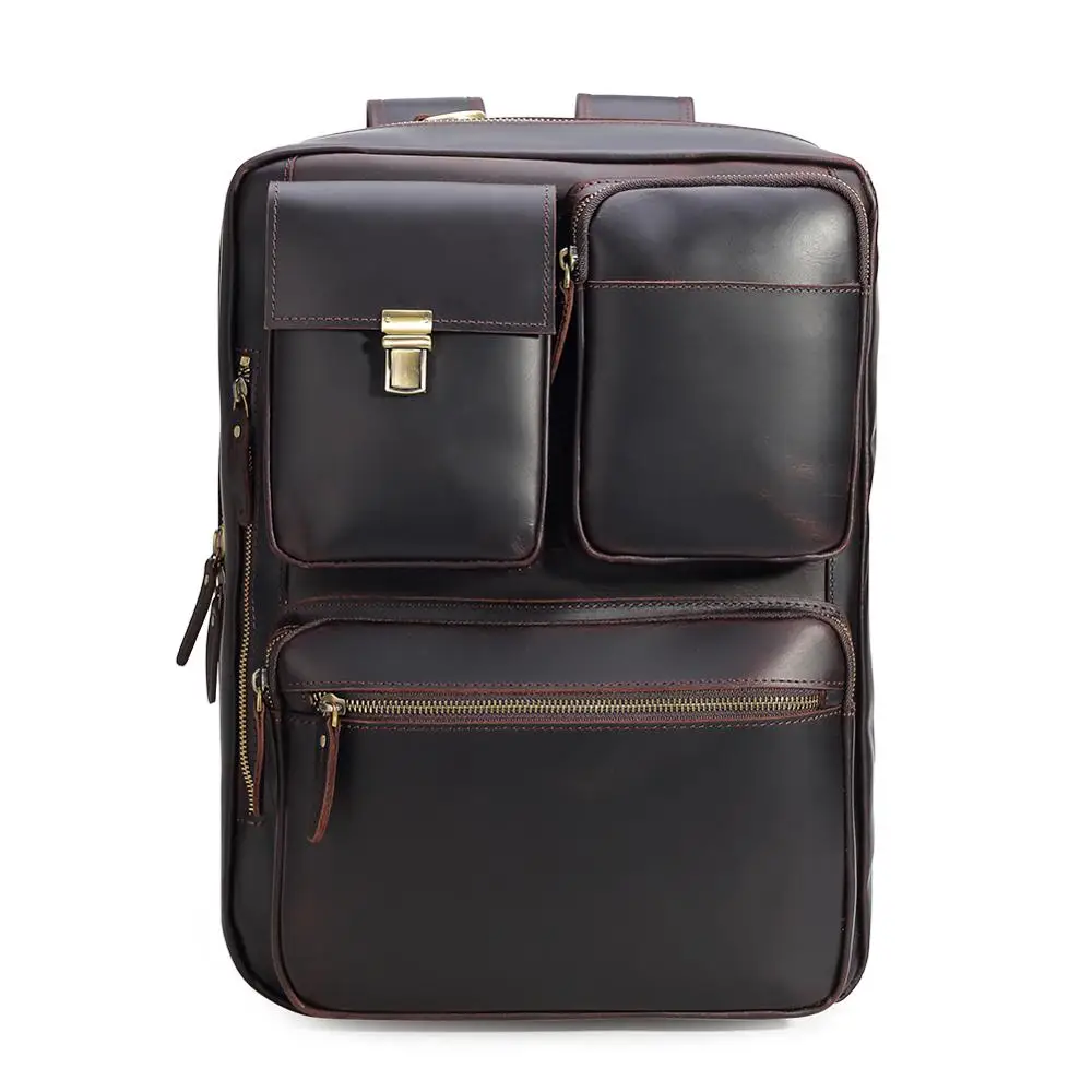 New Design Vintage Style Men Business Convertible Leather Briefcase Laptop Messenger Bag For Men