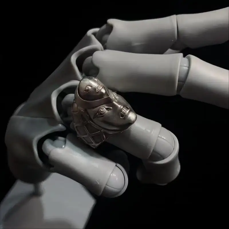 Anime King Crimson Cosplay Ring Unisex Metal Gothic Adjustable Opening Rings Jewelry Accessories Xmas Gift