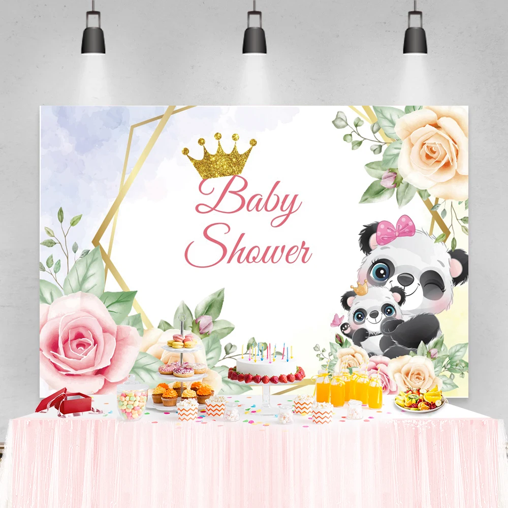 Laeacco كارتون الباندا حفلة عيد ميلاد الطفل الأخضر الخيزران مخصص راية ملصق خلفية التصوير خلفية استوديو الصور