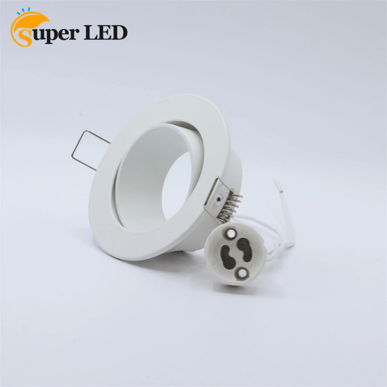 Adjustable MR16 Led Stand White Halogen /Led Spot Light Frame  Lamp Holder Downlight Accessories Cutout 70mm