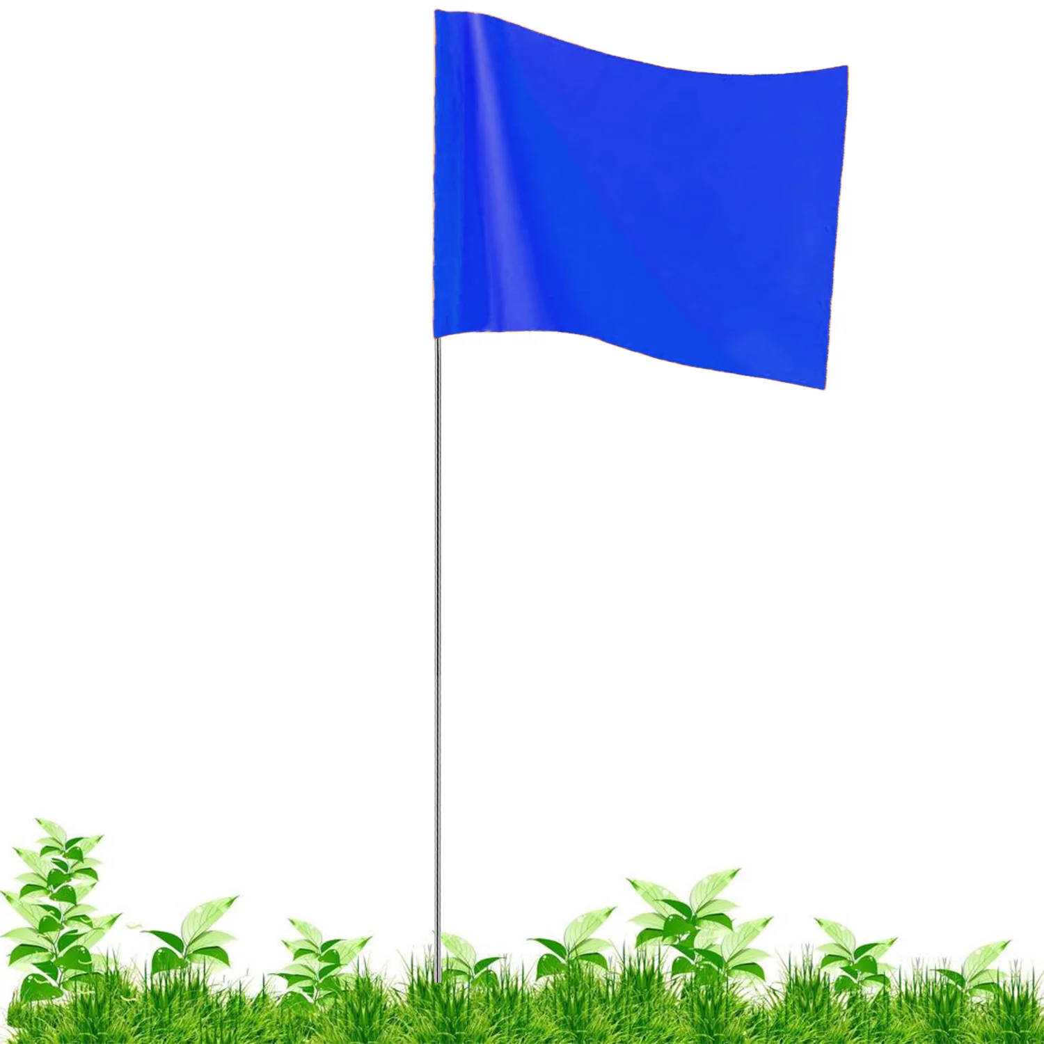 100Pack Marking Flags, Blue Marker Flags - 15x4x5 Inch, Lawn Flags, Landscape Flags, Marker Flags for Lawn, Survey Flags