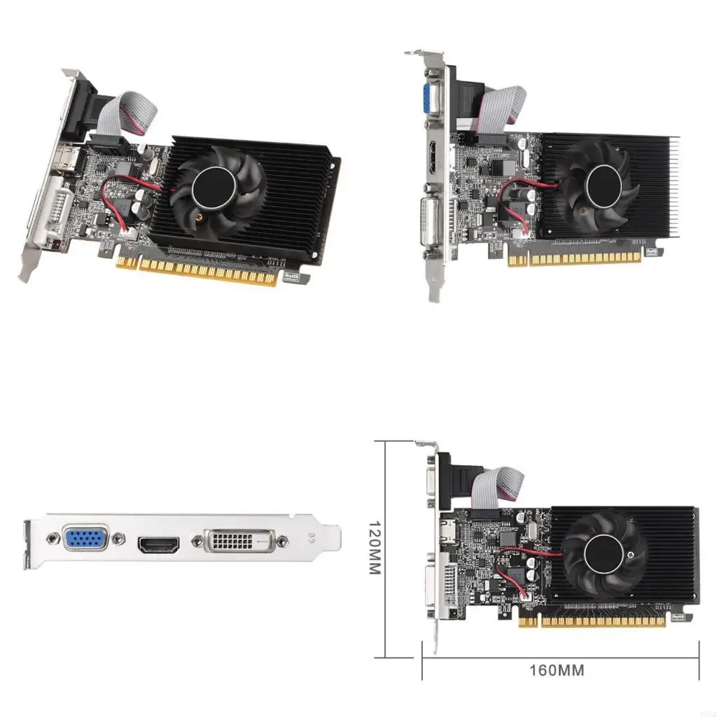 

Видеокарта Y5LB GT210 1 ГБ, 1 ГБ DDR3, 64-битная настольная видеокарта для офиса, PCIE x16 VGA, замена видеокарты для ПК