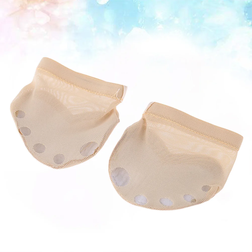 1 Pair of Ballet Forefoot Cushion 5 Holes Elastic Half Sole Dancing Shoes - Size S ballet shoes dance shoes