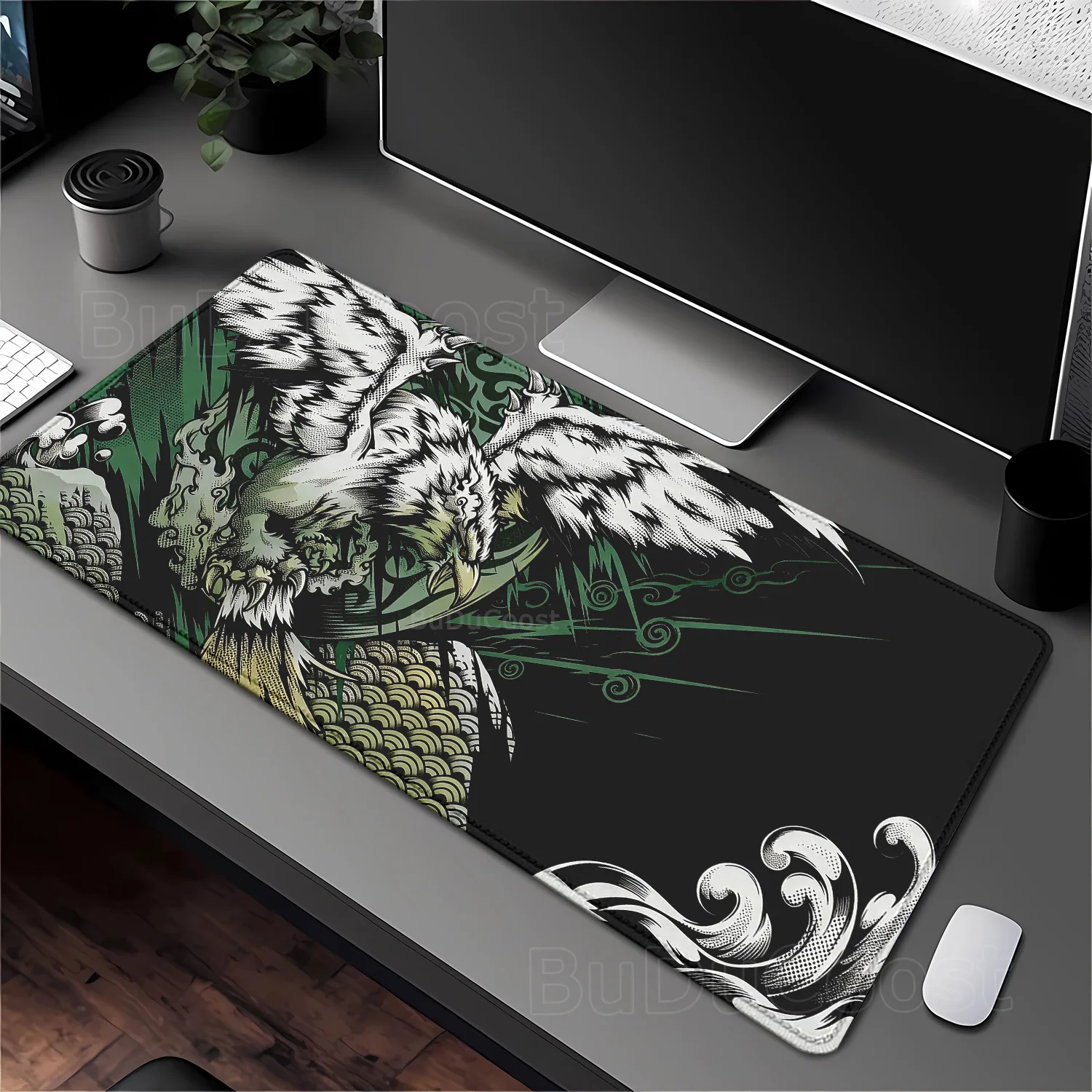 Larger Mousepad Cartoon Eagle Gaming Speed HD Printing Desk Mat Overlock Keyboard Office Accessories Non-slip Base XXL Mouse Pad