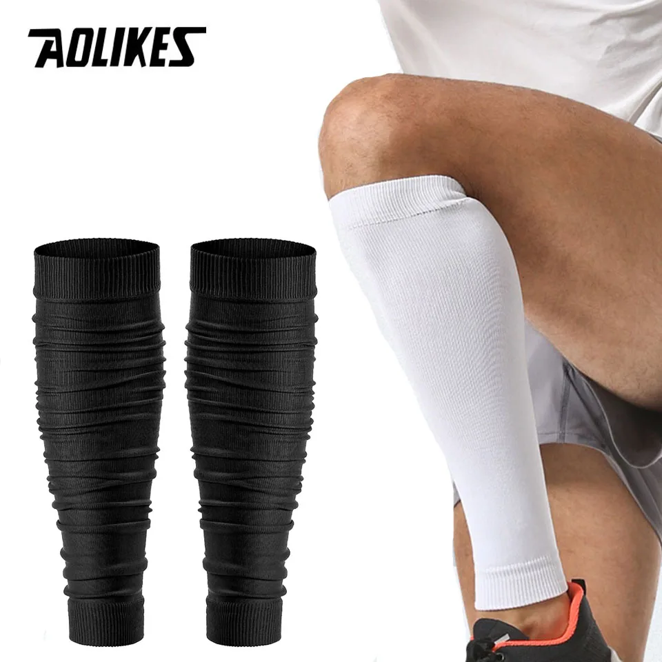 AOLIKES 1 Pair Leg Compression Sleeve,Calf Support Sleeves Legs Pain Relief,Leg Protection Socks for Fitness,Running,Basketball