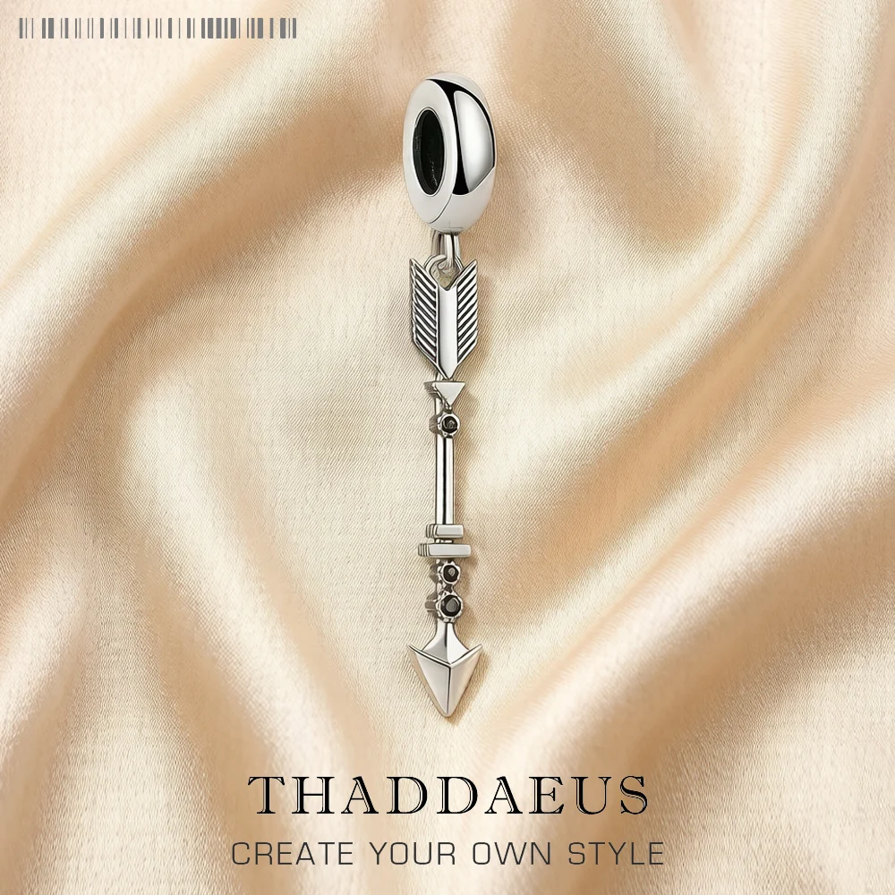 Arrow Dangle Charm Vintage Fashion Women Men Jewelry 925 Sterling Silver Strength Pendant