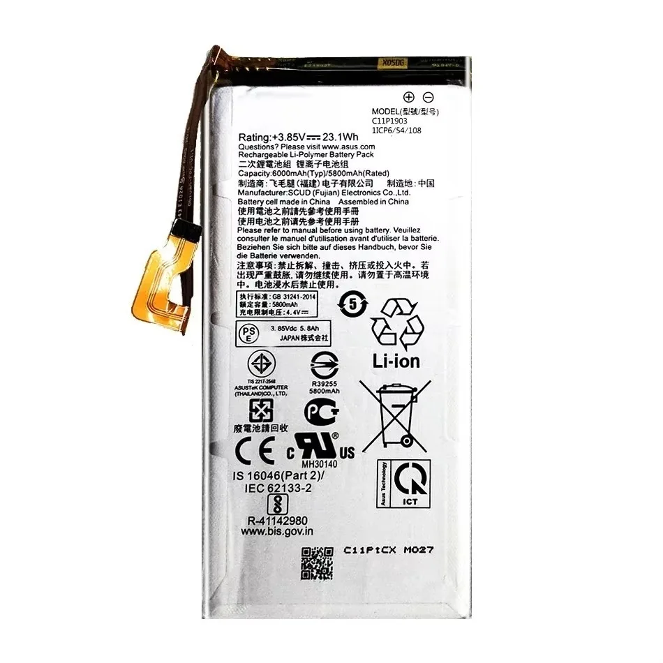 Battery C11P1903 6000Mah For ASUS Asus Rog Phone 3 ROG3